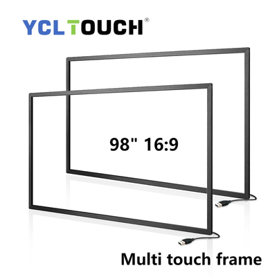98 pouces cadre infrarouge multi de contact de 20 points ont recouvert l'alliage d'aluminium YCLTOUCH